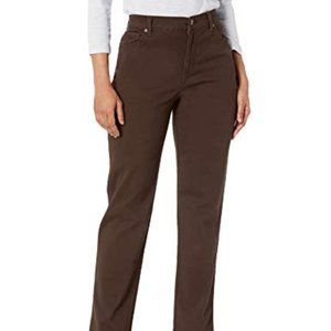 Women Gloria Vanderbilt Amanda Classic Tapered Stretch Jean Size 6 Coffee Roast
